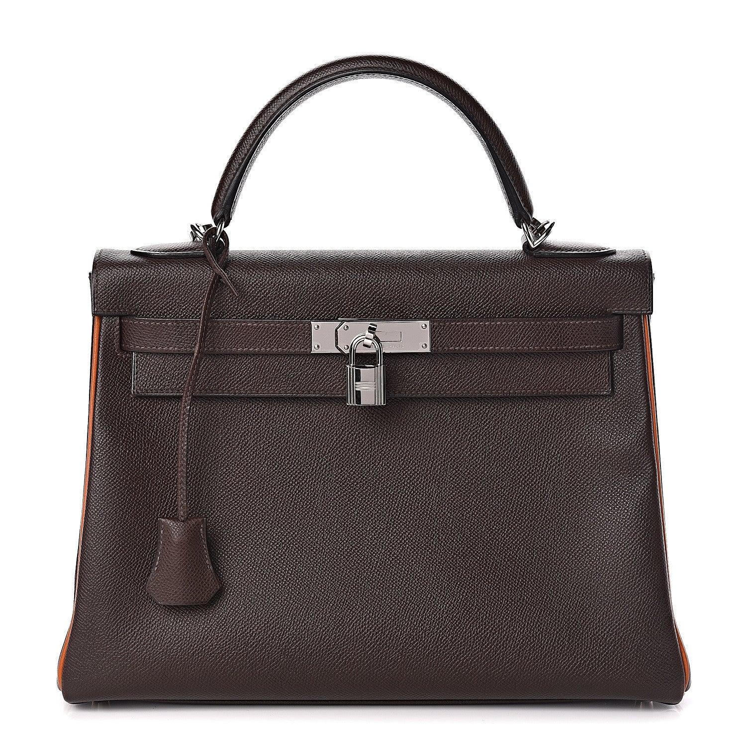 Hermes Epsom Kelly Retourne 32 Chocolate Orange 1 of 46