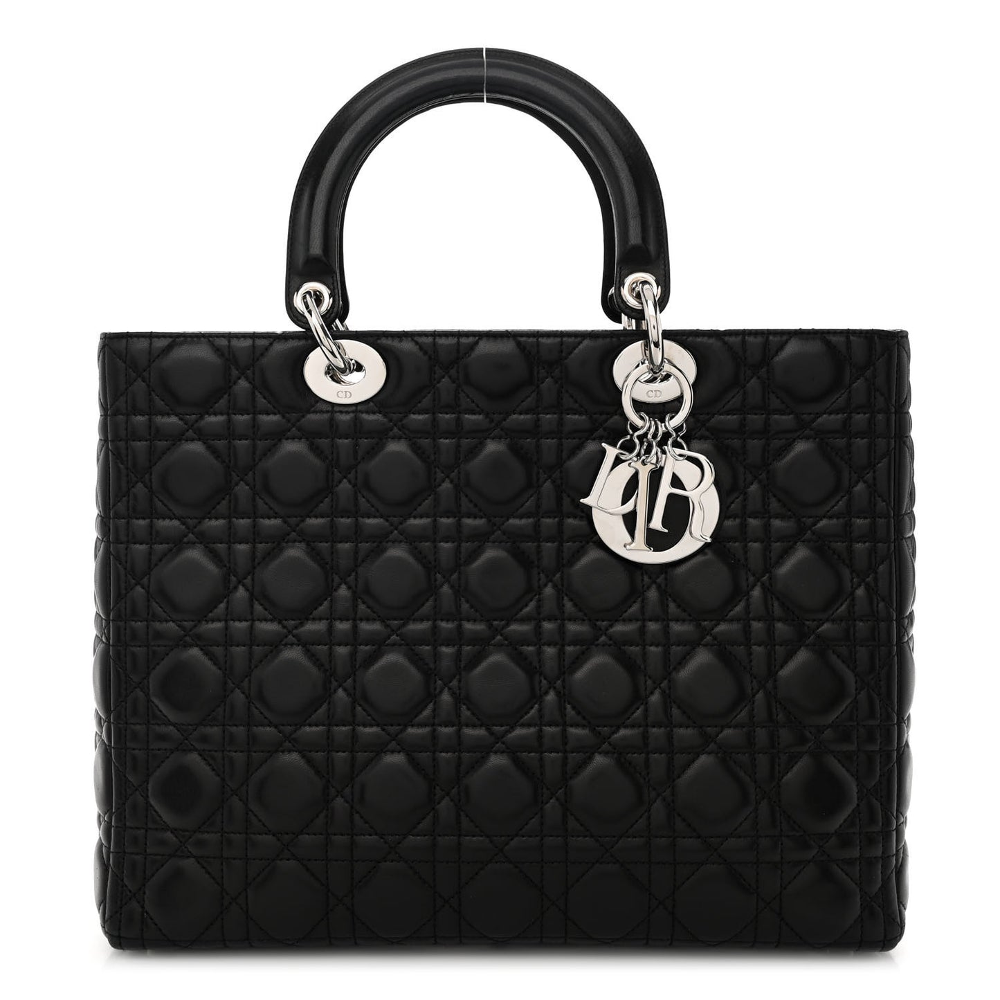 Lambskin Cannage Large Lady Dior Black