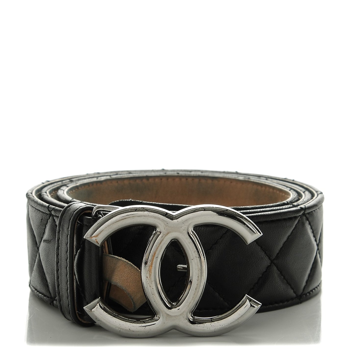 Lambskin Quilted CC Belt 85 34 Black