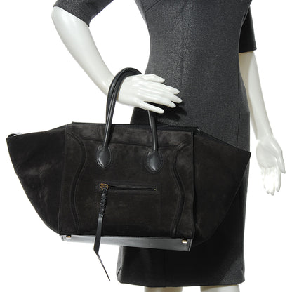 Celine Suede Medium Phantom Luggage Grey 2 of 8