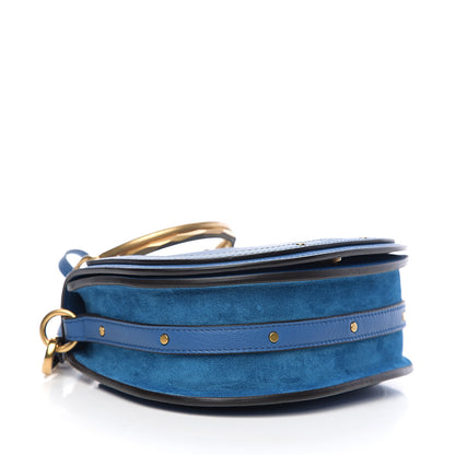 Chloe Calfskin Suede Small Nile Bracelet Bag Smoky Blue 3 of 8