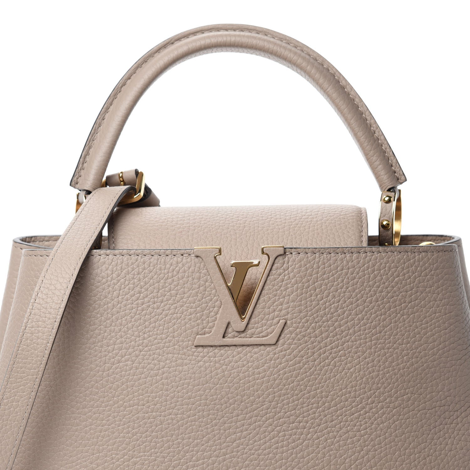 Louis Vuitton Taurillon Capucines PM Galet 10 of 10