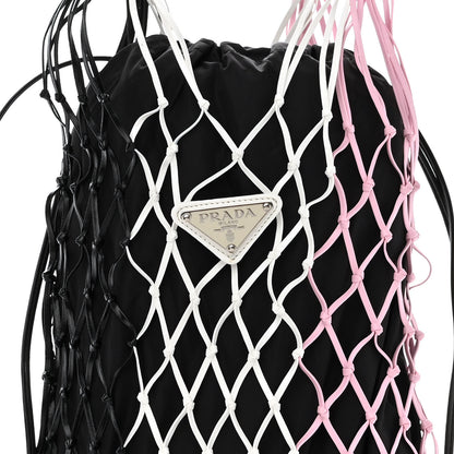 Prada Tessuto Nylon Net Tote Black Multicolor 7 of 10