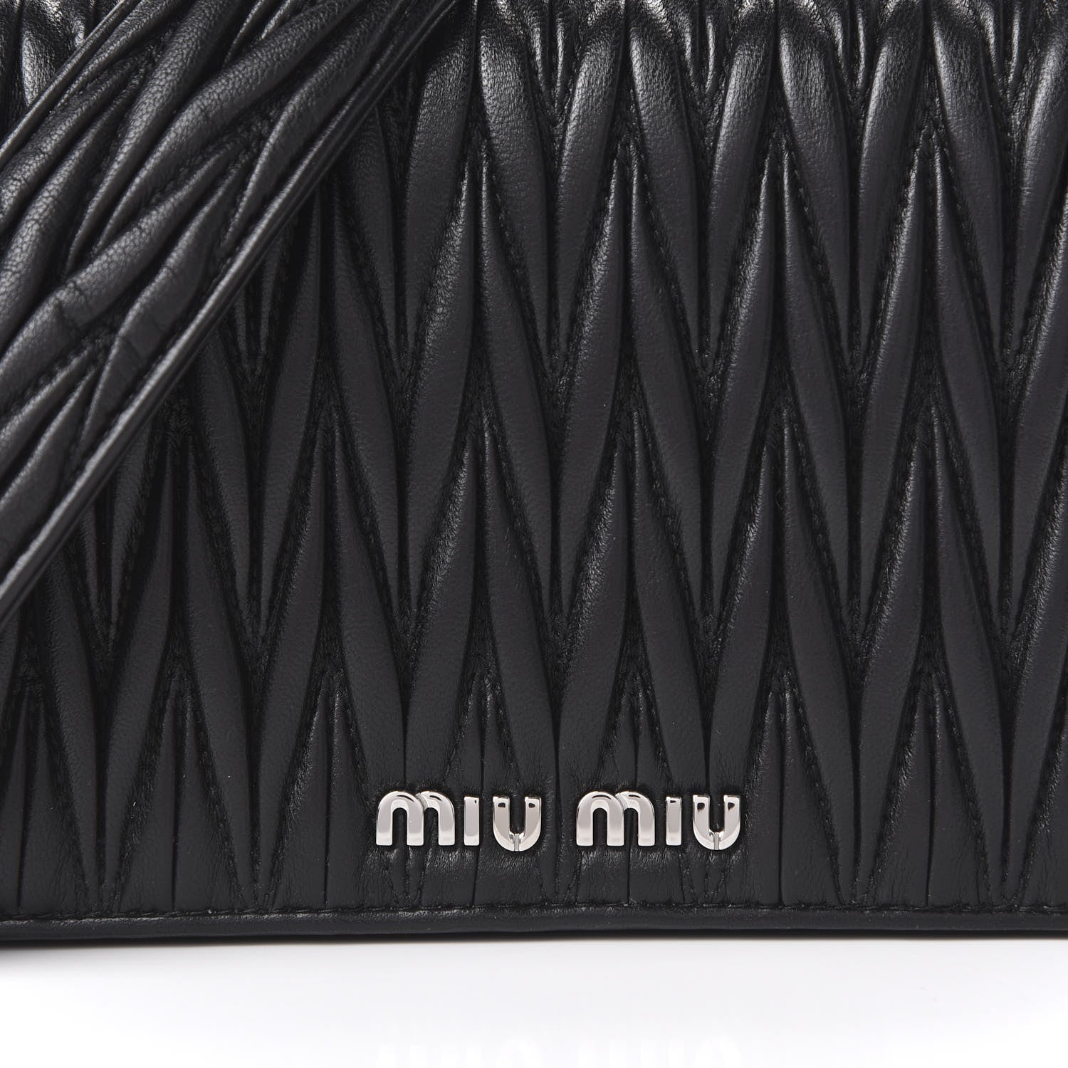 Miu Miu Nappa Matelasse Chain Shoulder Bag Black 9 of 10
