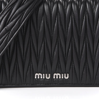 Miu Miu Nappa Matelasse Chain Shoulder Bag Black 9 of 10