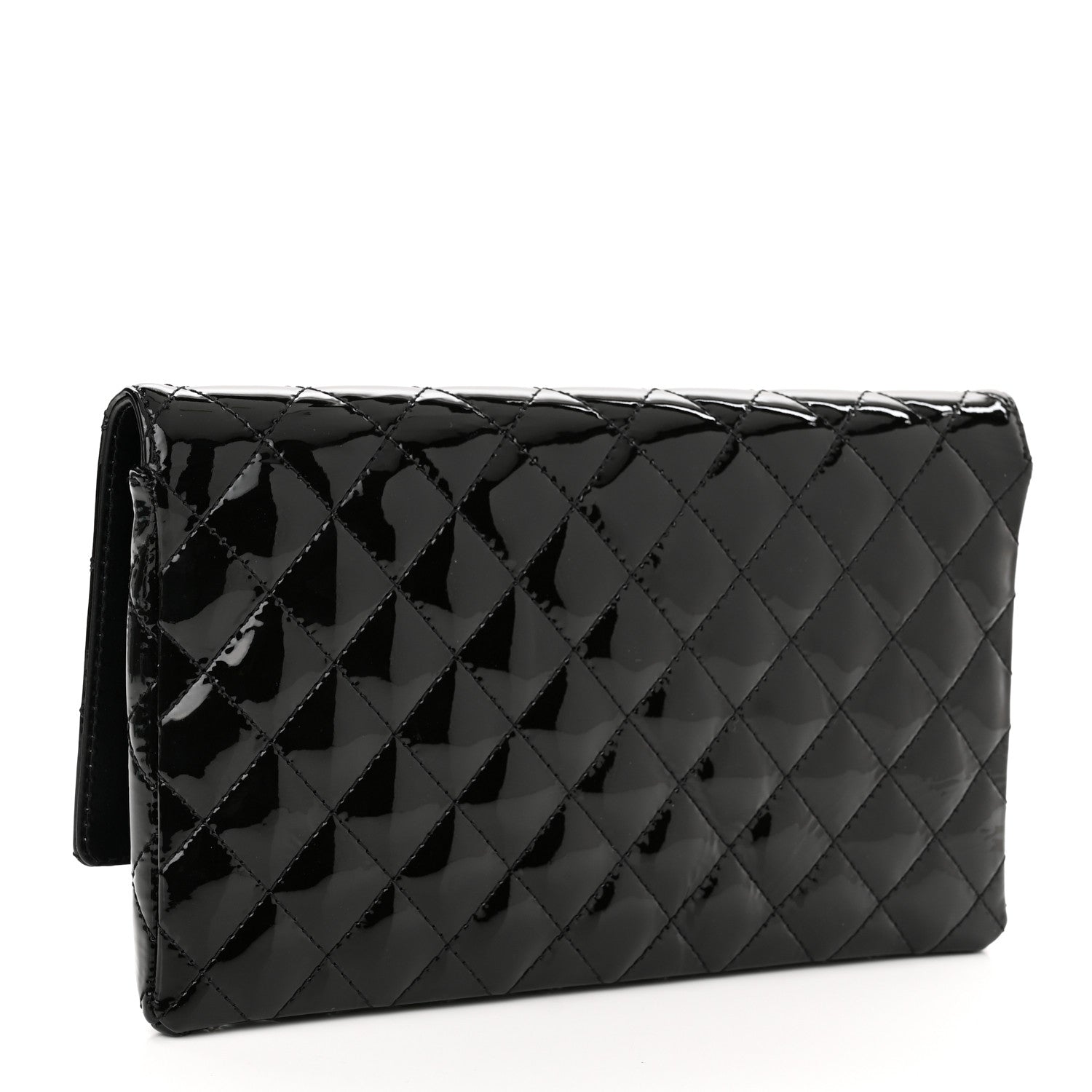 Chanel Patent Calfskin Quilted Reissue 2.55 Clutch So Black 3 of 11