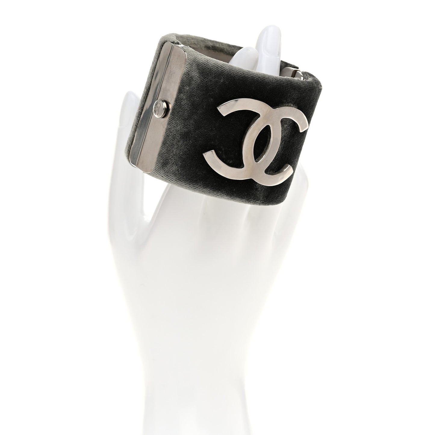 Velvet CC Cuff Silver Grey