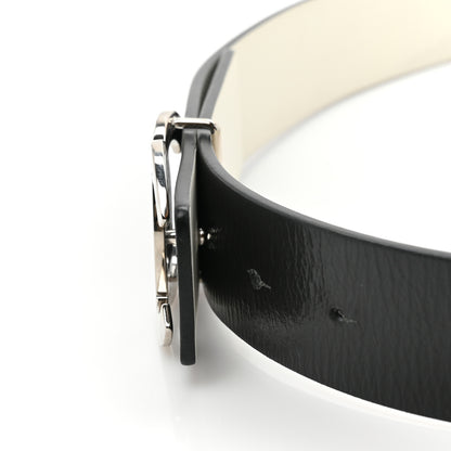 Chanel Patent Calfskin CC Reversible Belt 85 34 Black White 7 of 10