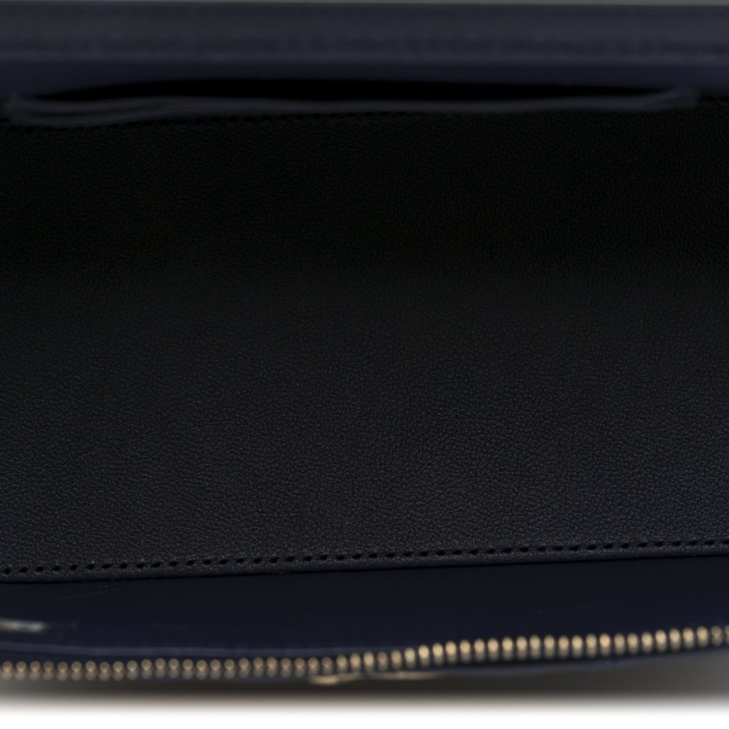 Lambskin Quilted Small Charming Top Handle Vanity Case With Chain Navy Blue
