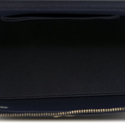 Chanel Lambskin Quilted Small Charming Top Handle Vanity Case With Chain Navy Blue 5 of 11
