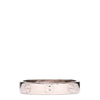 Cartier 18K White Gold 3.5mm LOVE Wedding Band Ring 54 6.75 1 of 5