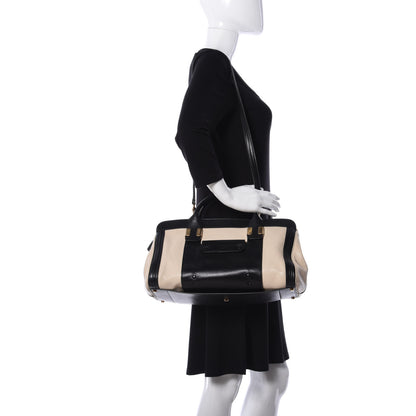 Chloe Sheepskin Calfskin Large Alice Satchel Husky White 2 of 10