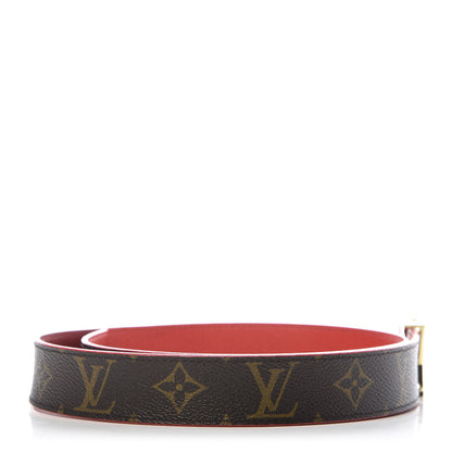 Louis Vuitton Calfskin Monogram 30mm LV Initiales Reversible Belt 75 30 Coquelicot 2 of 5