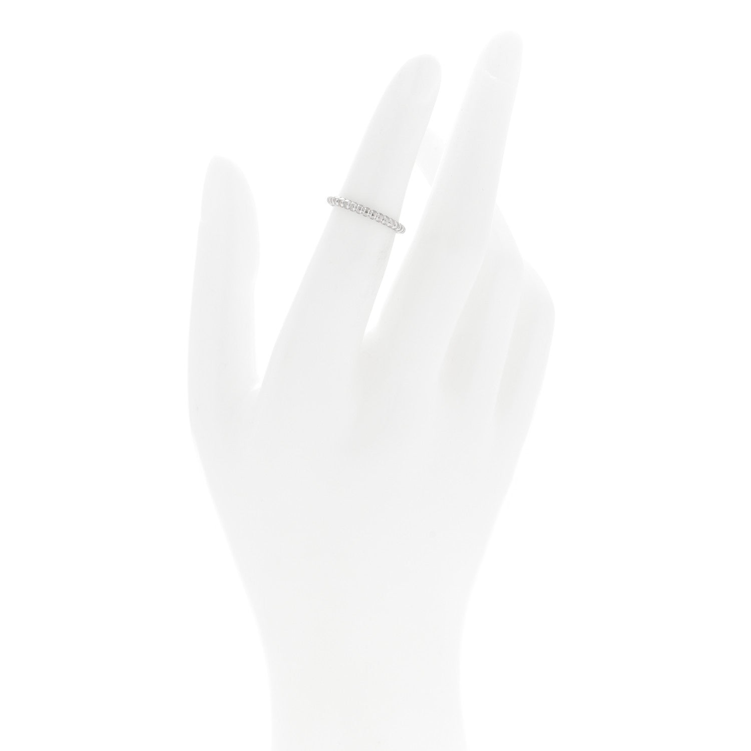 Van Cleef & Arpels 18K White Gold Small Perlee Ring 48 4.5 2 of 4