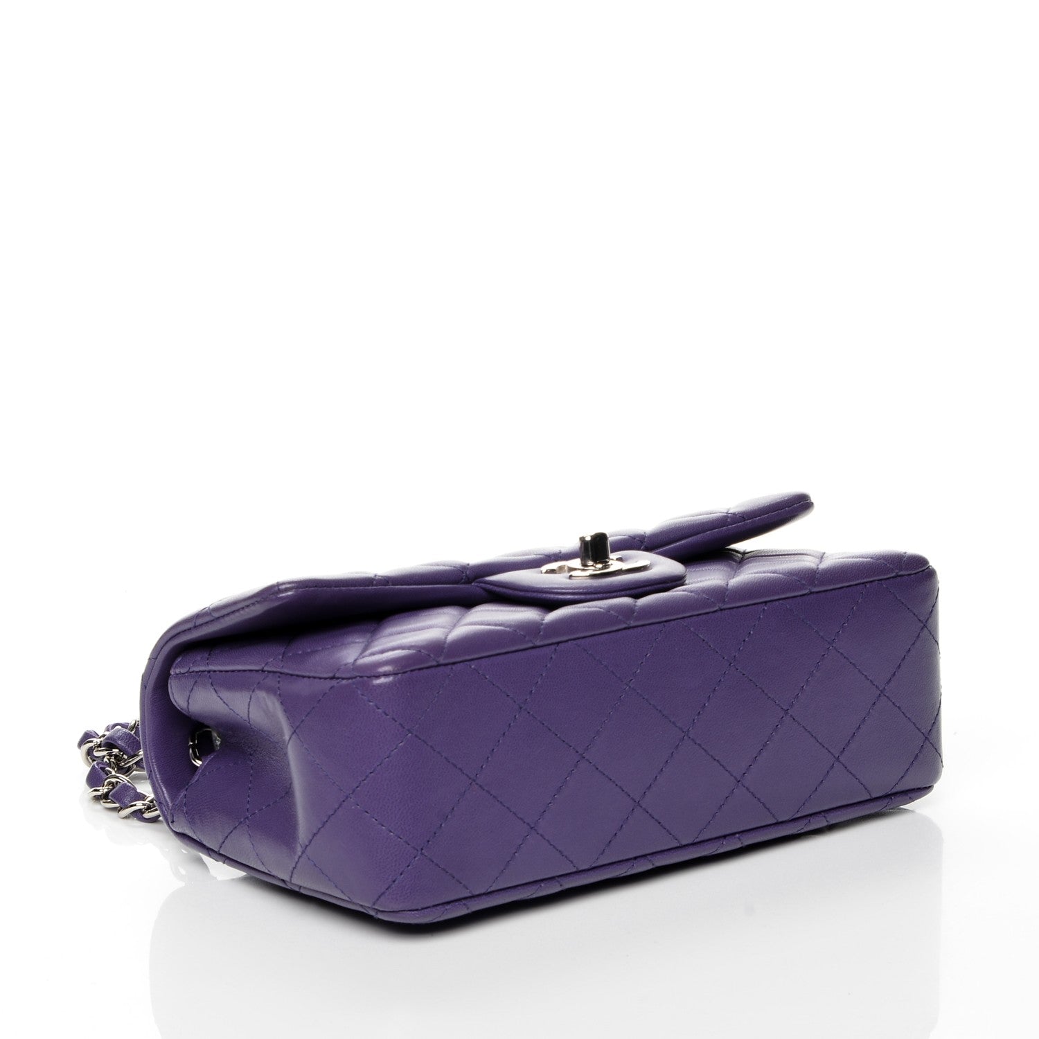 Chanel Lambskin Quilted Mini Rectangular Flap Purple 4 of 7