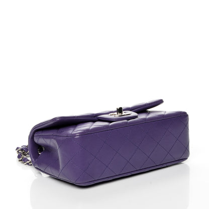 Chanel Lambskin Quilted Mini Rectangular Flap Purple 4 of 7