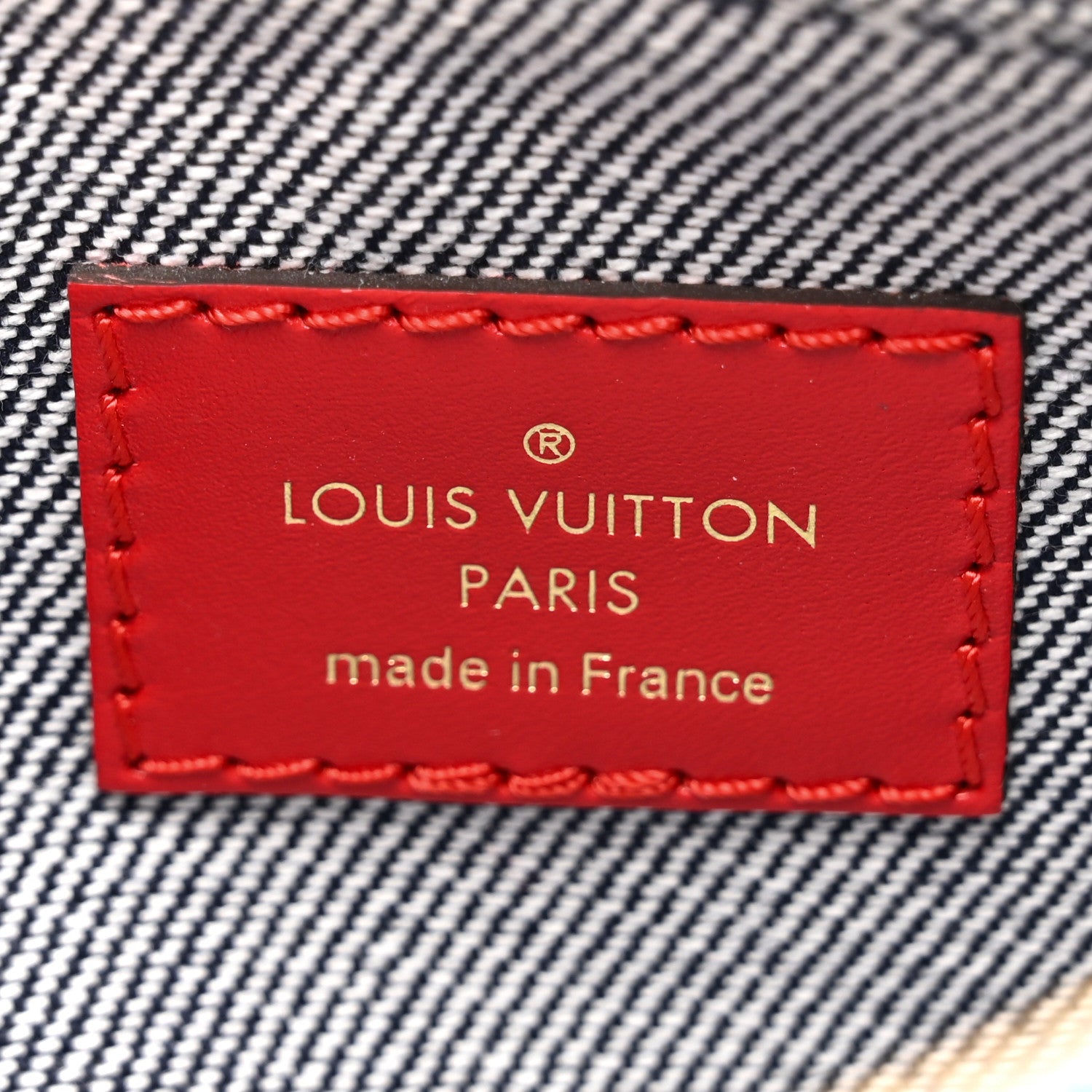 Louis Vuitton Denim Damier Monogram Patchwork Multi Pochette Accessories Blue Rouge 7 of 10