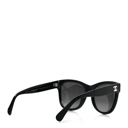 Chanel Acetate Polarized Square CC Sunglasses 5380 Black 4 of 8
