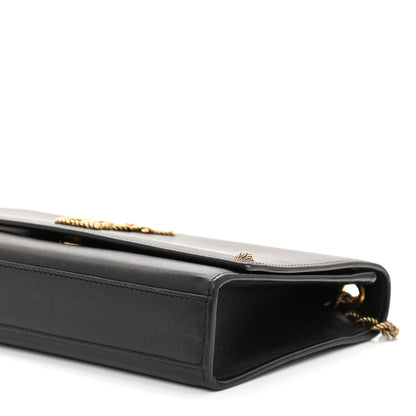 Saint Laurent Smooth Calfskin Medium Braided Monogram Kate Satchel Black 9 of 12