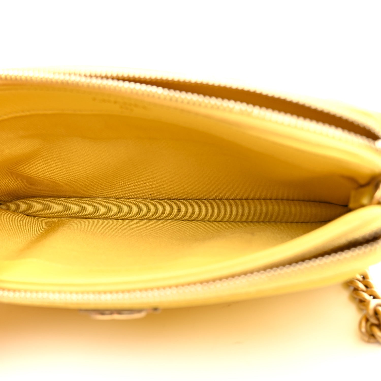 Chanel Caviar Quilted Small Boy Clutch With Chain Yellow 5 of 17