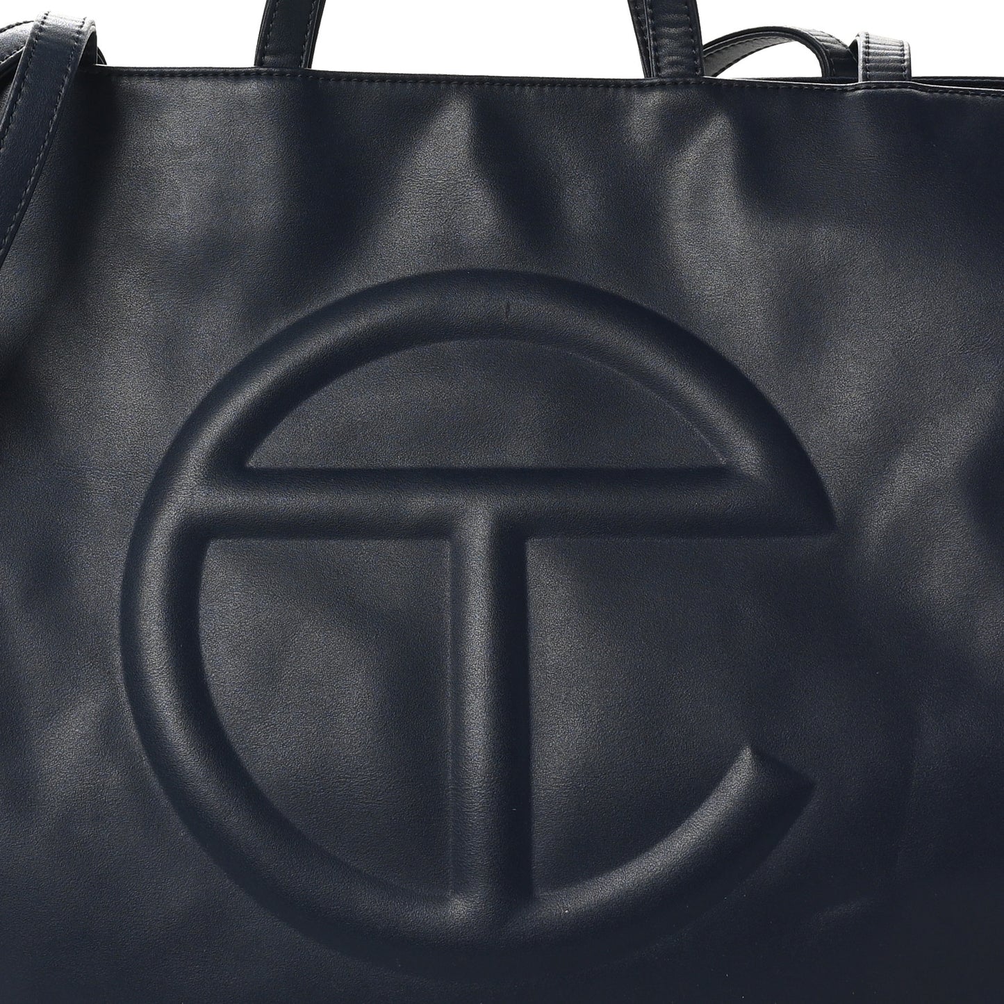 Vegan Leather Large Shopping Bag Navy