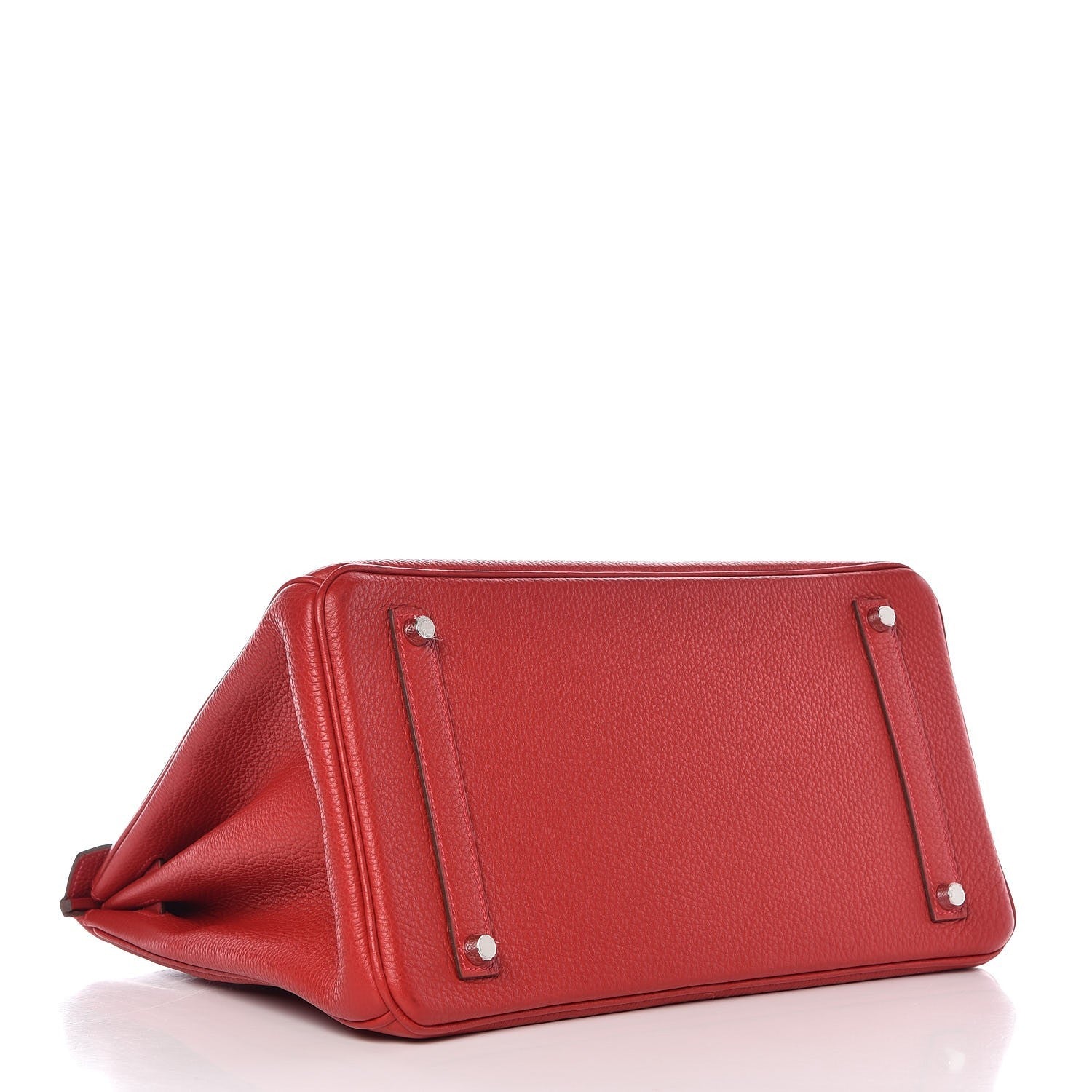 Hermes Taurillon Clemence Birkin 35 Rouge Casaque 5 of 30