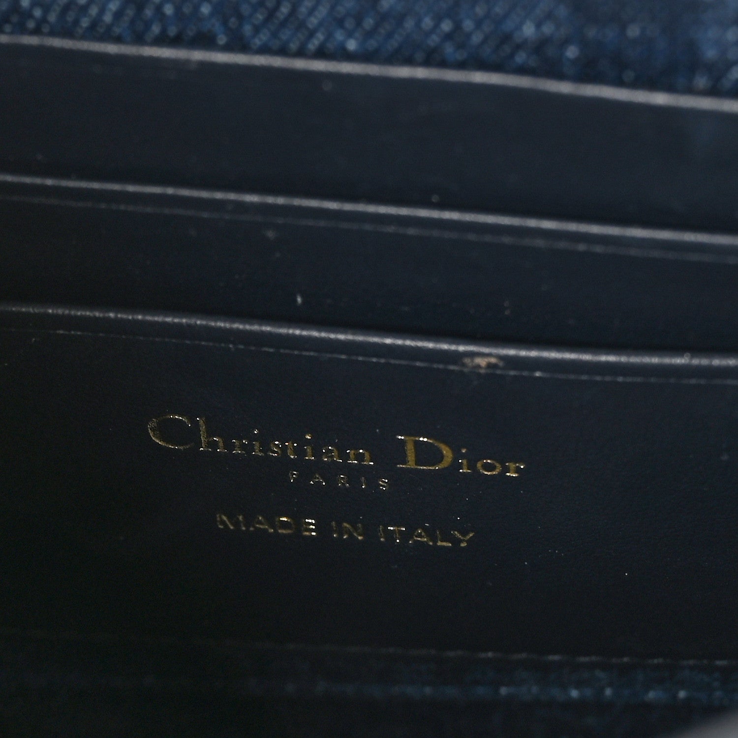 Christian Dior Denim Jacquard Oblique 30 Montaigne Dea Pouch  Blue 6 of 9