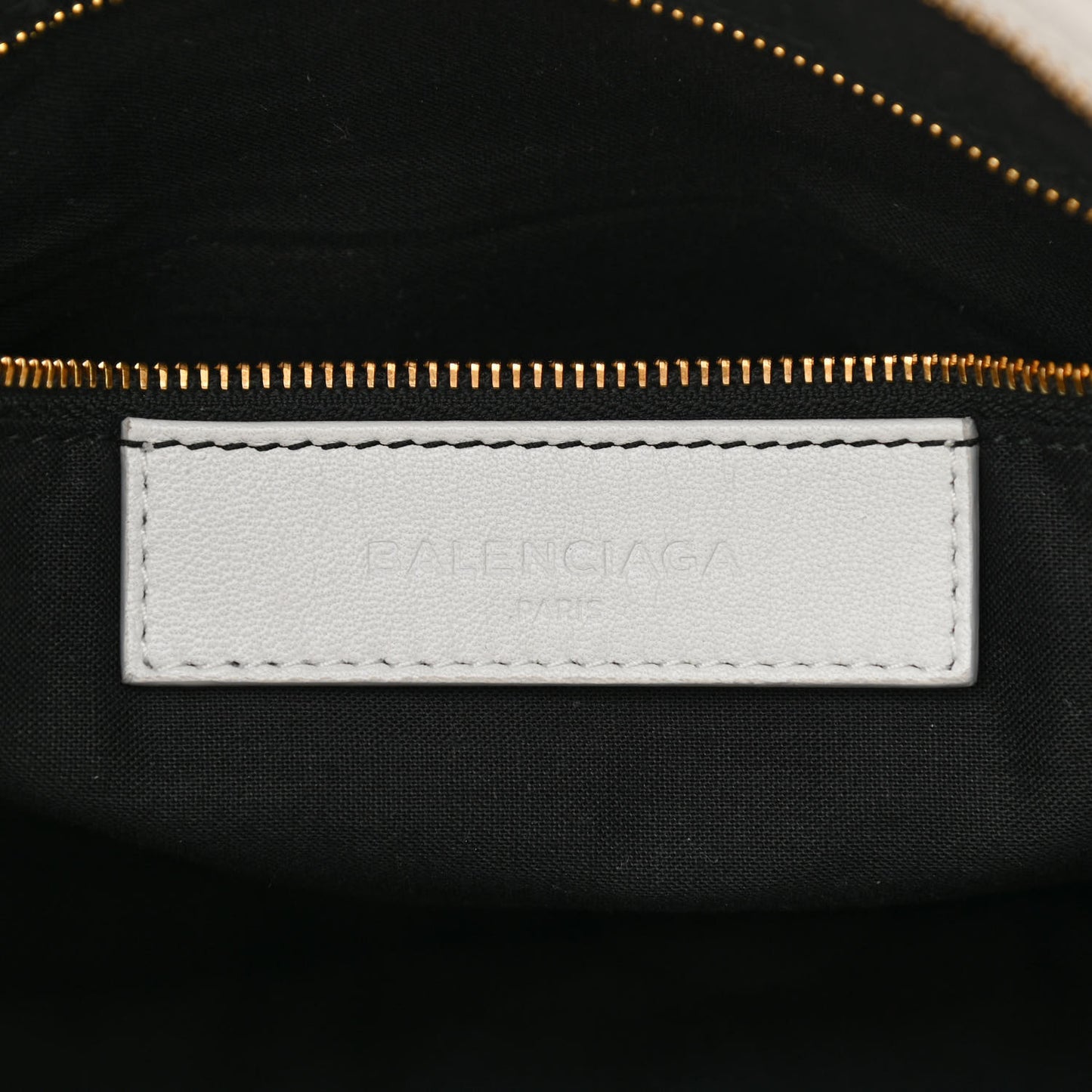 Chevre Gold Metallic Edge Hardware Town White