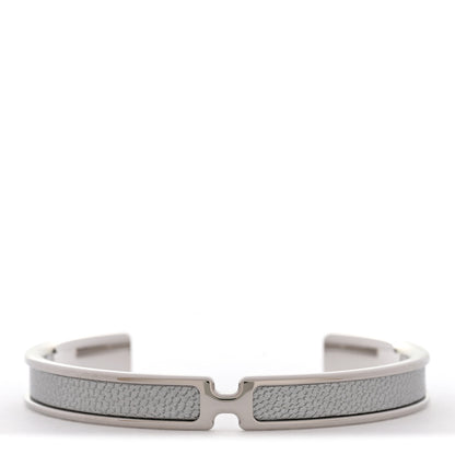 Hermes Metallic Chevre Chamkilight Olympe Bracelet T2 Silver 1 of 5