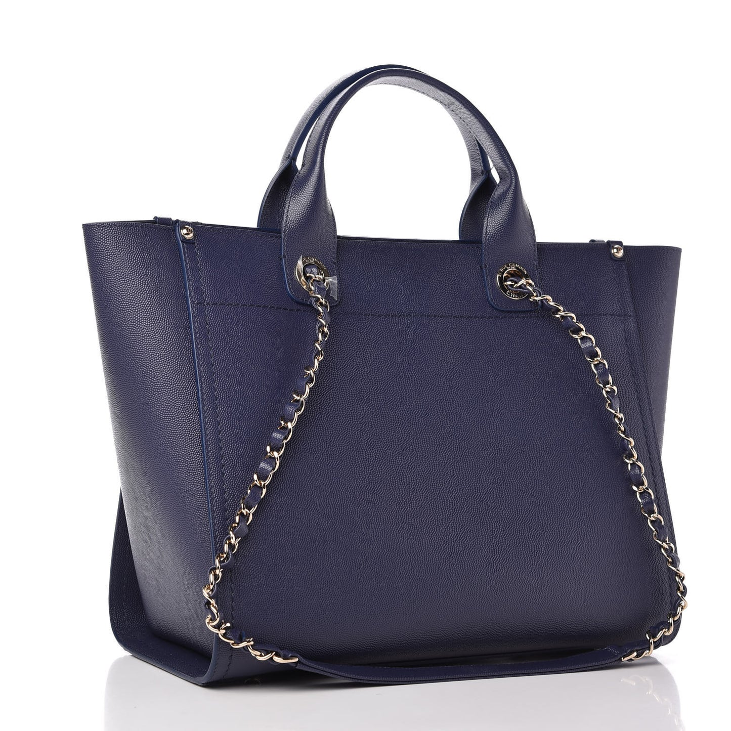 Caviar Small Studded Deauville Tote Navy