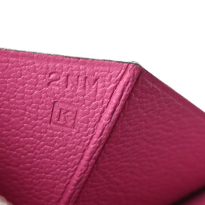 Hermes Ostrich Bearn Wallet Fuchsia 10 of 12