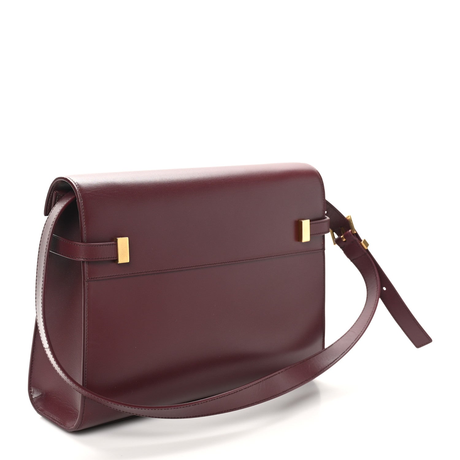 Saint Laurent Smooth Calfskin Manhattan Shoulder Bag Rouge Legion 2 of 11