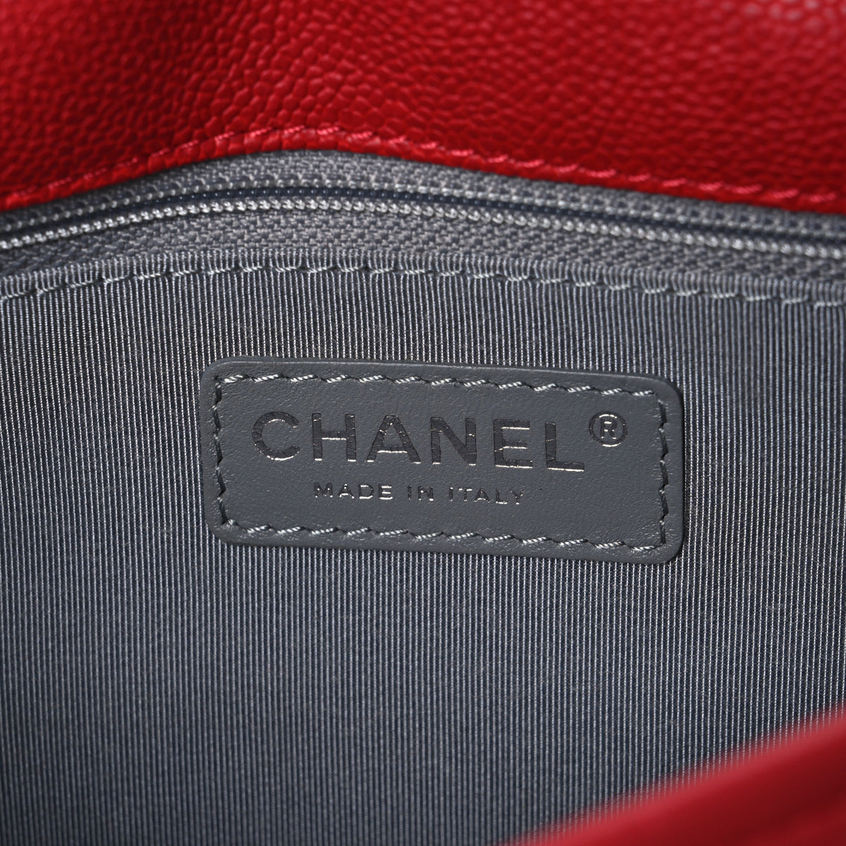Chanel Caviar Quilted Medium French Riviera Flap Red 6 of 10