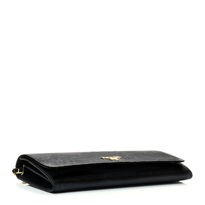 Prada Vitello Move Metal Oro Chain Wallet Black 4 of 8