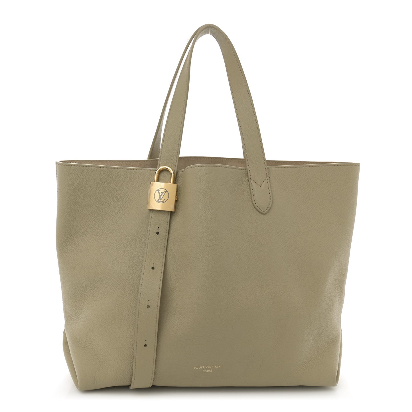 Grained Calfskin Low Key Cabas MM Clay