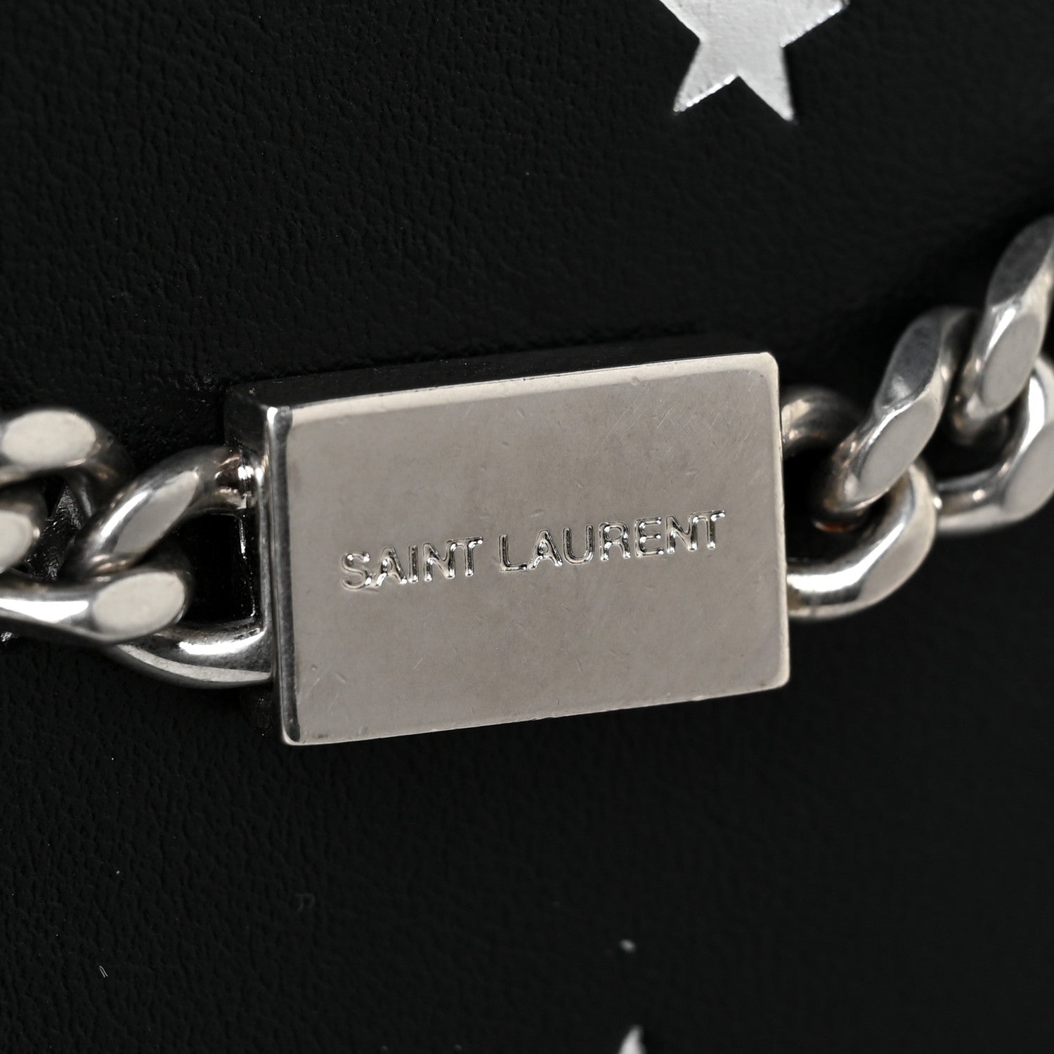 Saint Laurent Calfskin Star Print Medium Monogram Kate Satchel Black 18 of 18