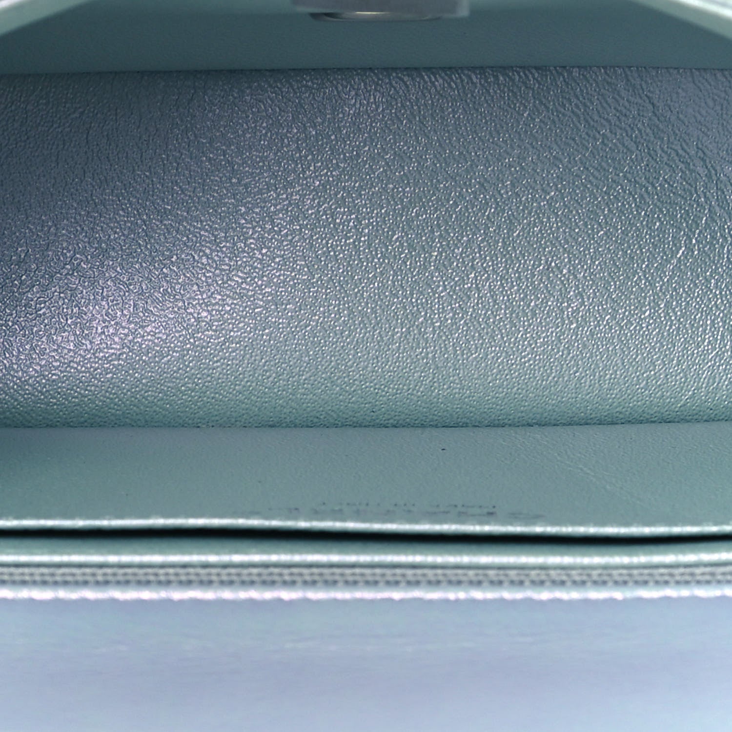 Chanel Iridescent Calfskin Quilted Mini Rectangular Flap Light Blue 5 of 11