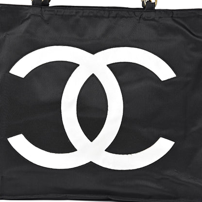 Chanel Canvas Chain Jumbo CC Tote Black 12 of 13