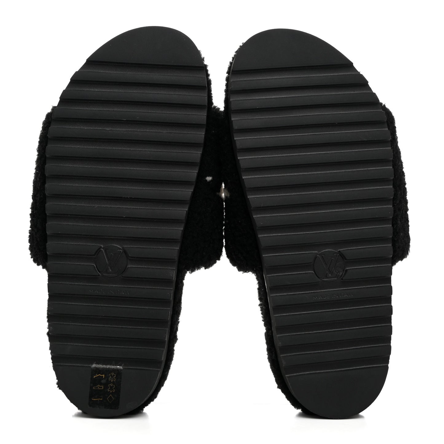 Shearling Monogram Giant Paseo Flat Comfort Mule 40 Black