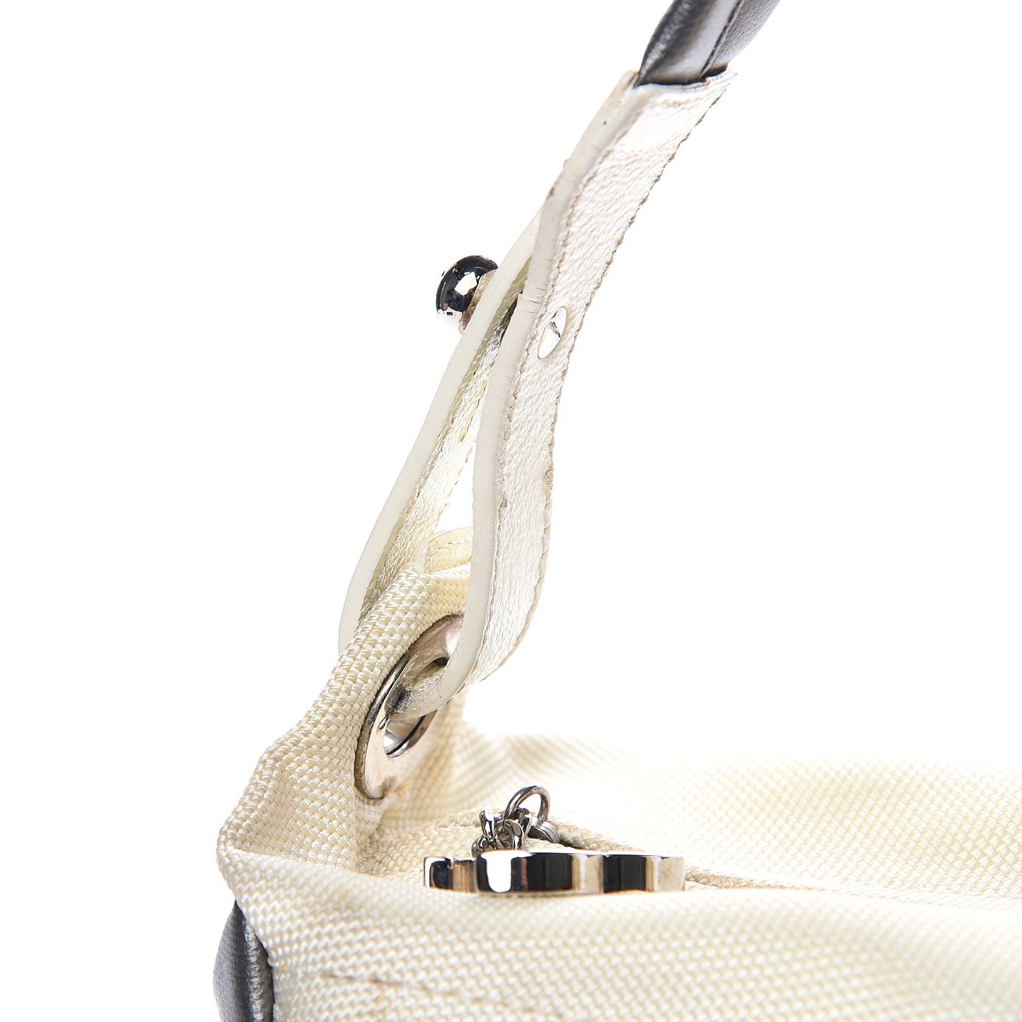 Coated Canvas Paris Biarritz Hobo Silver