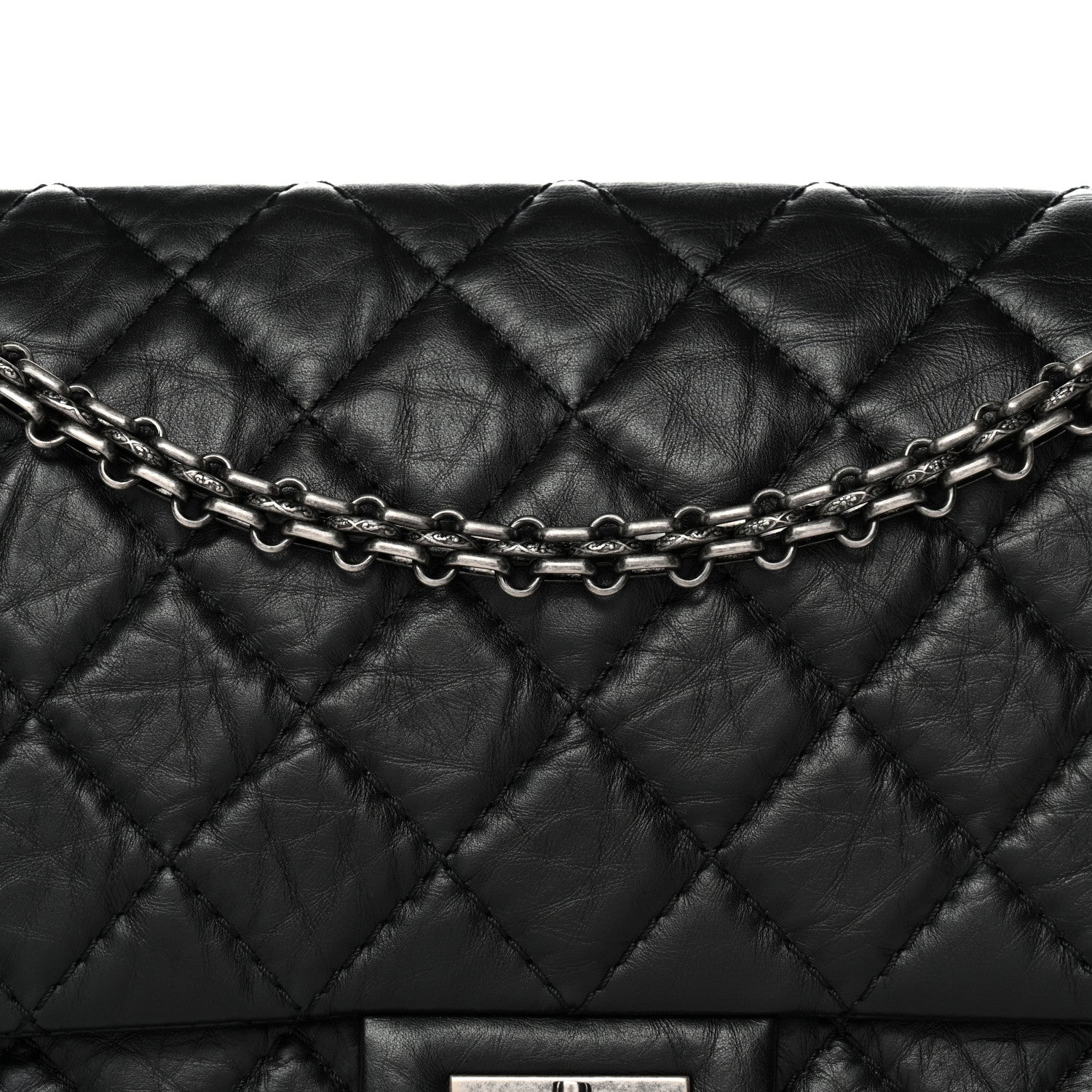 Chanel Aged Calfskin Quilted 2.55 Reissue 226 Flap Black 8 of 10