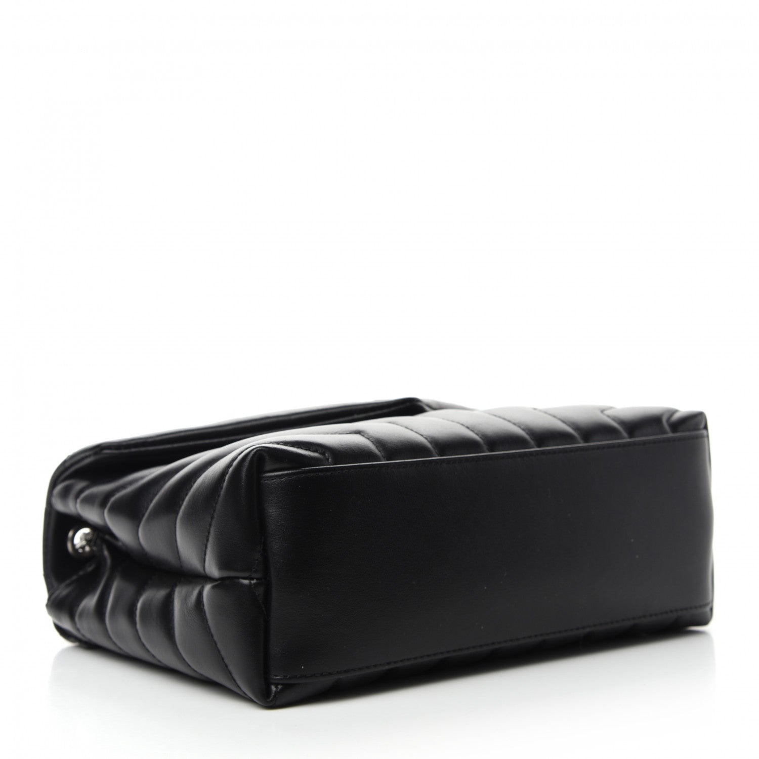 Saint Laurent Calfskin Y Quilted Monogram Small Loulou Chain Satchel Black 4 of 11