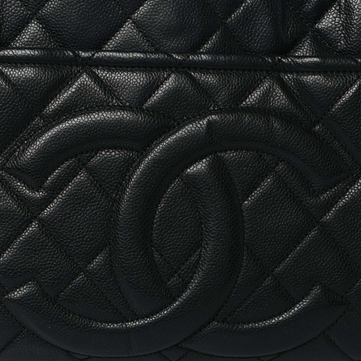 Caviar Quilted Timeless CC Soft Tote Black