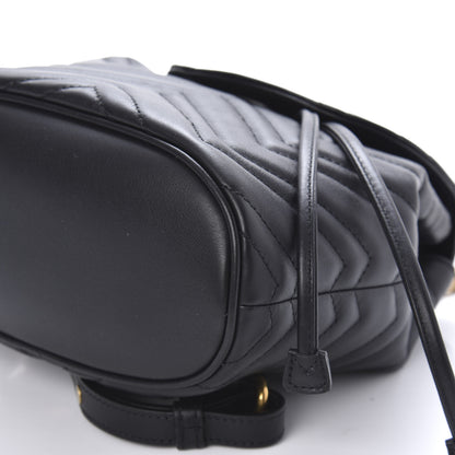 Gucci Calfskin Matelasse GG Marmont Flap Backpack Black 6 of 9