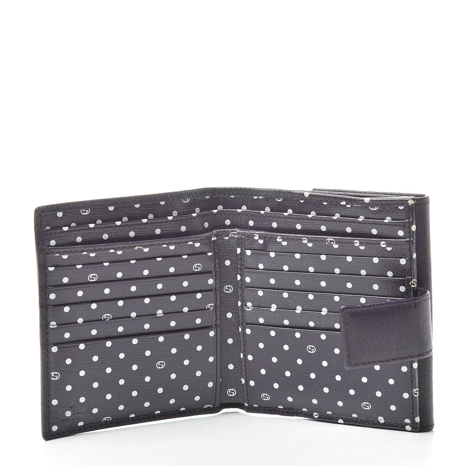 Gucci Calfskin Interlocking G French Flap Wallet Purple 5 of 9