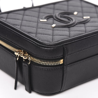 Chanel Caviar Quilted Medium CC Filigree Vanity Case Black 8 of 10