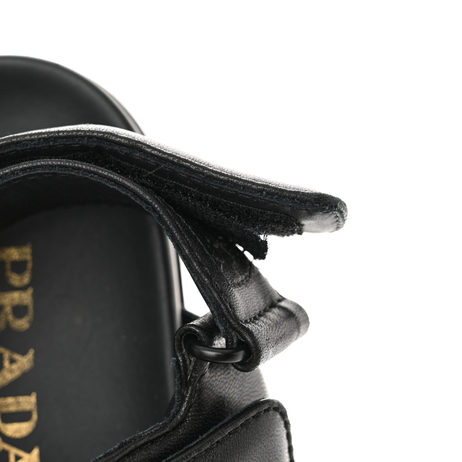 Prada Nappa Quilted Padded Slingback Sandals 37.5 Black 10 of 10