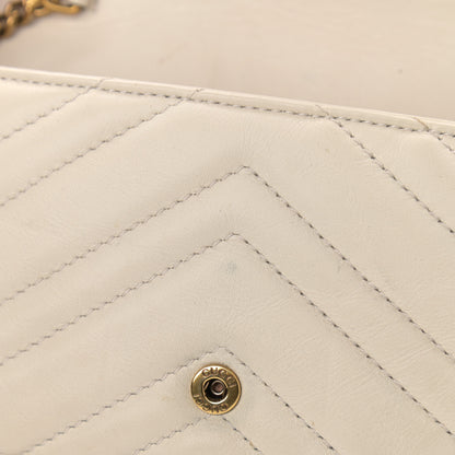 Gucci Calfskin Matelasse Super Mini GG Marmont Shoulder Bag White 11 of 13
