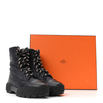Hermes Calfskin Parachute Fresh Ankle Boots 35 Black 10 of 10