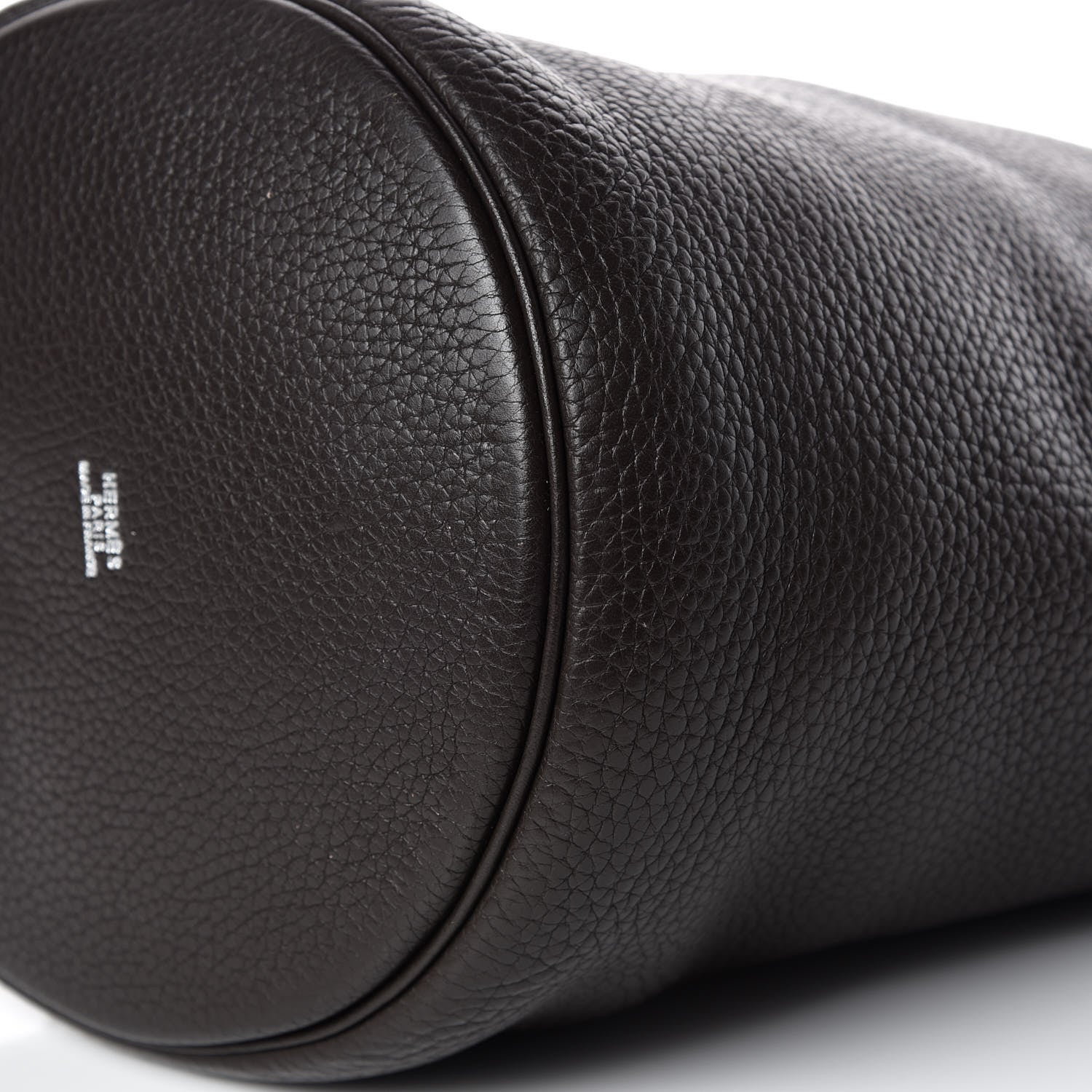 Hermes Taurillon Clemence Mangeoire Rope Bag Chocolate 6 of 9